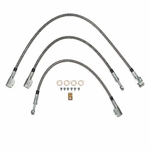 97-06 Jeep Wrangler Brake Hose Kit No ABS Stainless Steel HSK0049SS